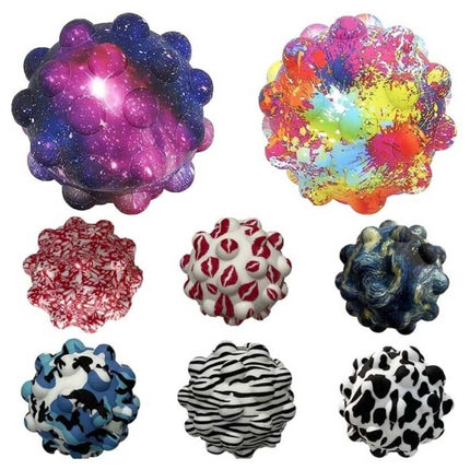 Pop It Stressbal - Squishy Fidget Anti Stress Knijpbal Speelgoed Bubble Bal Siliconen Groen Geel