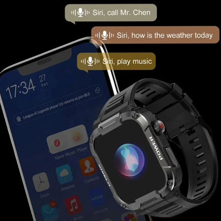 MK66 Outdoor Smartwatch - 1.85" Display - Activity Tracker Horloge Zwart