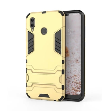 iPhone XS - Robotic Armor Case Cover Cas TPU Hoesje Goud + Kickstand