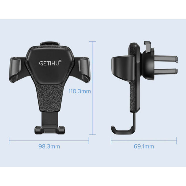 Universele Telefoonhouder Auto met Luchtrooster Clip - Zwaartekracht Dashboard Smartphone Holder Wit