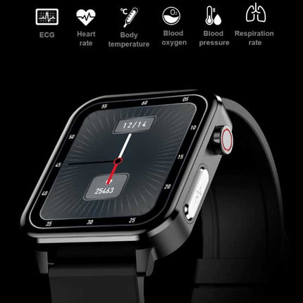 E86 ECG Smartwatch met Extra Bandje - Fitness Sport Activity Tracker Horloge Android - Mesh Bandje Zwart