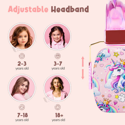 Eenhoorn Koptelefoon Kids - Unicorn Headset Headphones voor Kinderen Meisjes - Roze