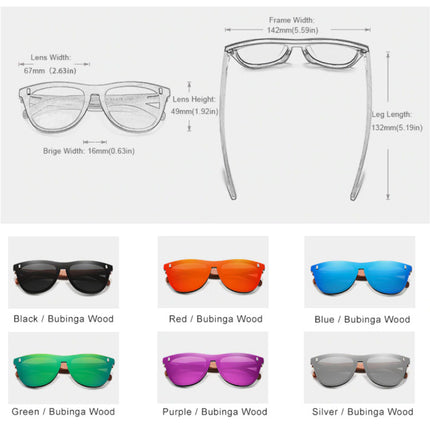 Luxe Zonnebril met Houten Montuur - UV400 en Polarisatie Filter voor Vrouwen - Groen