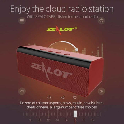 Zealot S31 Bluetooth 5.0 Soundbox 3D HiFi Draadloze Luidspreker Externe Wireless Speaker Zwart