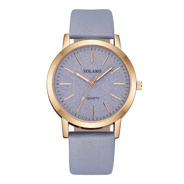 Kwarts Horloge Dames - Anoloog Luxe Uurwerk voor Vrouwen Lichtblauw 