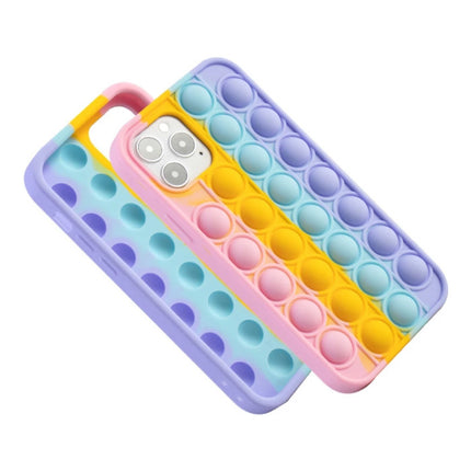 iPhone 6S Plus Pop It Hoesje - Silicone Bubble Toy Case Anti Stress Cover Roze