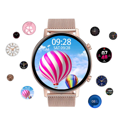 Smartwatch met Extra Bandje - Roestvrij Staal Mesh / Silicoon Fitness Sport Activity Tracker Horloge Android - Zilver