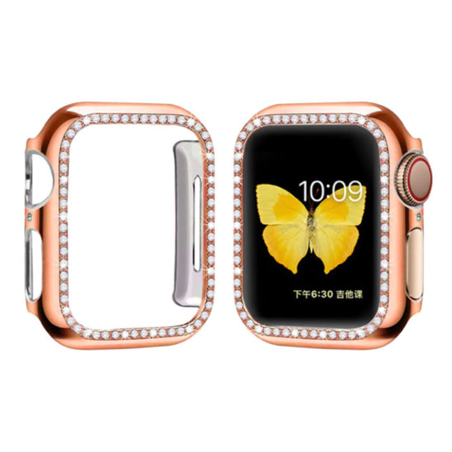 Diamond Hoesje voor iWatch Series 40mm - Hard Bumper Case Cover Rose Gold