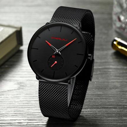 Kwarts Horloge - Anoloog Luxe Uurwerk voor Mannen en Vrouwen  - Zwart-Rood