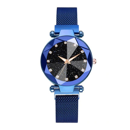 Starry Night Horloge Dames - Luxe Anoloog Kwarts Uurwerk voor Vrouwen Blauw