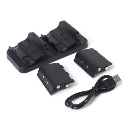 Oplaadstation voo Xbox One Charging Dock Station voor Controller - Dual Laadstation met 2x Herlaadbare Batterij