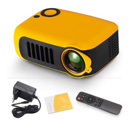 A2000 Mini Projector - 1000 Lumen - Screen Mirroring Beamer Home Media Speler - Geel