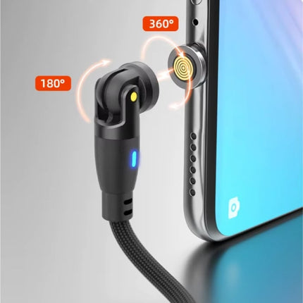 USB Type C naar iPhone Lightning Magnetische Oplaadkabel - 1,8 Meter - 100W USB-C Fast Charging Oplader Data Kabel - Zwart