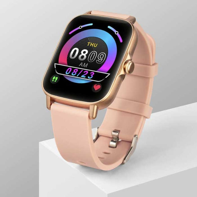 P28 Smartwatch Siliconen Bandje Fitness Sport Activity Tracker Horloge Android iOS Goud