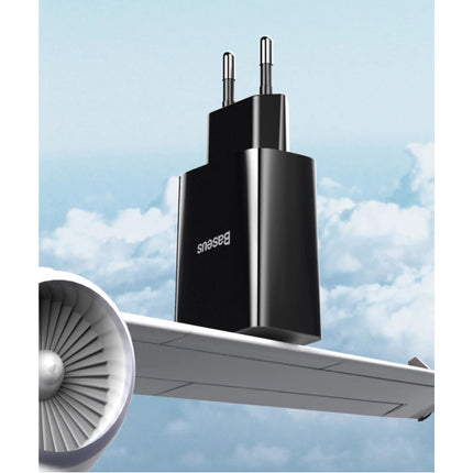 Dual 2x Port USB Stekkerlader - 2A Muur Oplader Wallcharger AC Thuislader Adapter Zwart