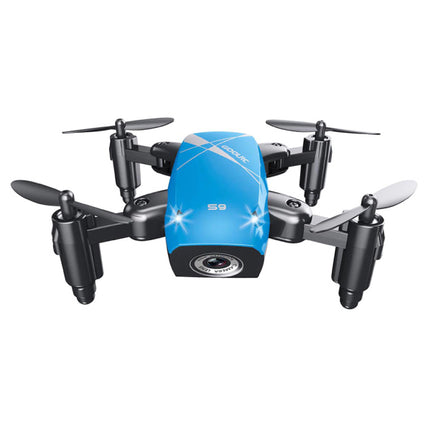 S9W Mini RC Pocket Drone Quadcopter Speelgoed met Gyro Stabilistatie Blauw