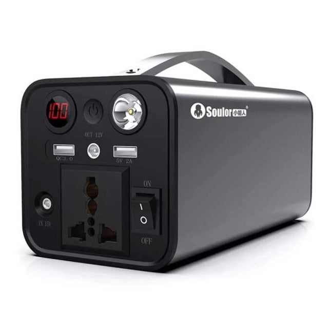 X16 Oplaadstation 68.000mAh - 250W AC/DC Generator Solar Batterij Oplader Zilver