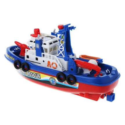 Marine Rescue Brandweerboot met Motor, Kraan en Waterpomp - Kinder Speelgoed Schip Boot Water