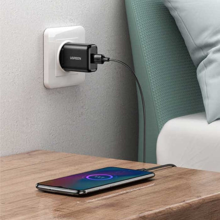 18W Stekkerlader - Quick Charge 3.0 USB Oplader Muur Wallcharger Thuislader Adapter Zwart