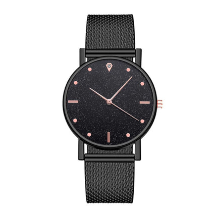 Horloge Kwarts Dames - Luxe Anoloog Uurwerk voor Vrouwen Zwart