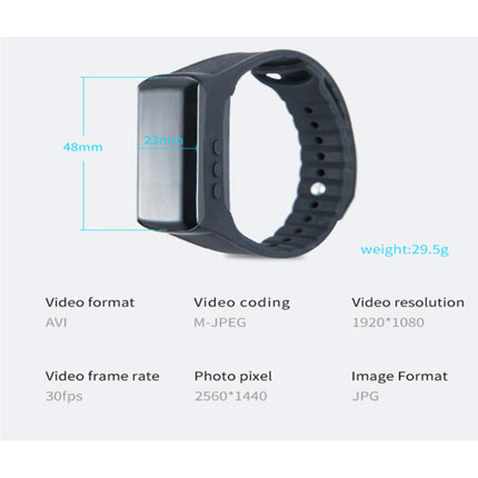 Security Camera Horloge - Activity Tracker Smartband DVR Camera Smartwatch - 1440p