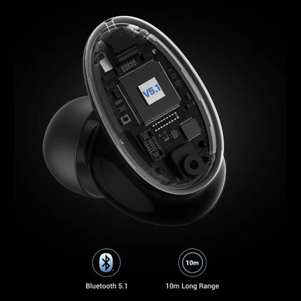 HiTune X6 Draadloze Oortjes - Touch Control TWS Bluetooth 5.1 Oortelefoon Oordopjes Zilver