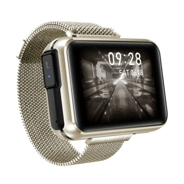 T91 Smartwatch Breed Display met Draadloze Oortjes - 1.4 Inch Scherm - Smartband Fitness Tracker Sport Activity Horloge iOS Android Metaal Zilver