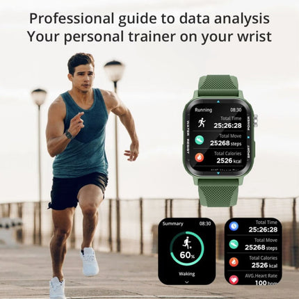 M41 Smartwatch Siliconen Bandje Fitness Sport Activity Tracker Horloge Android iOS Groen