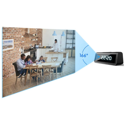Alarm Klok met 4K Camera en WiFi - Draadloze Smart Home Security Night Vision Motion Detection