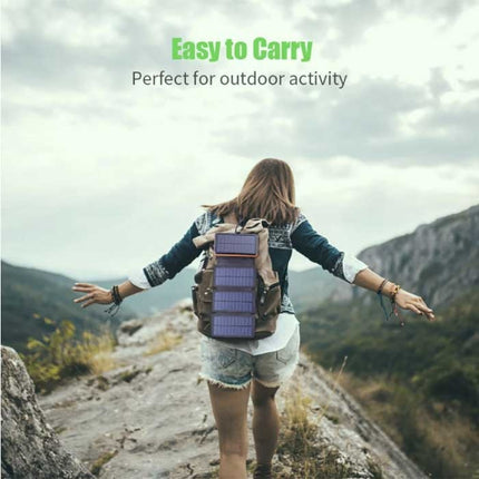 26800mAh Draagbare Solar Powerbank 4 Zonnepanelen - Flexibele Zonne-energie Batterij Oplader 7.5W Zon Oranje