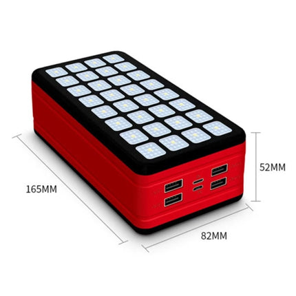 99.000mAh Powerbank met 4 Poorten - Ingebouwde Zaklamp - Externe Noodaccu Batterij Oplader Charger Zwart