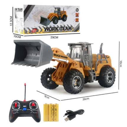 Bulldozer Graafmachine met Afstandsbediening - Bestuurbaar Speelgoed Machine op 1:32 Schaal