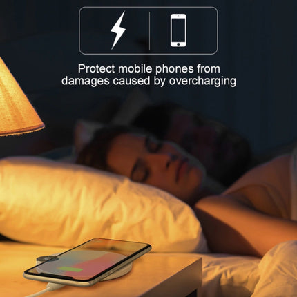 Qi Universele Draadloze Oplader 10W LED Display Wireless Charging Pad Wit