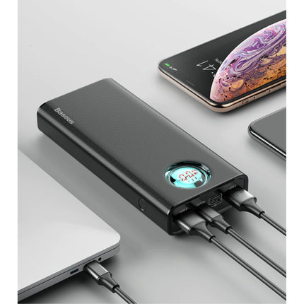 Powerbank met 5 Poorten en Quick Charge 3.0 - 20.000mAh LED Display Externe Noodaccu Batterij Oplader Charger Wit