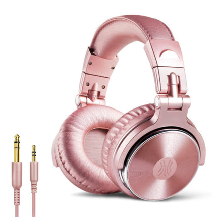 Studio Koptelefoon met 6.35mm en 3.5mm AUX Aansluiting - Headset met Microfoon DJ Headphones Roze