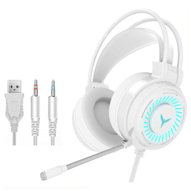 Gaming Koptelefoon Bedraad voor PC/Xbox/PS4/PS5 - Headset Headphones met Microfoon Wit
