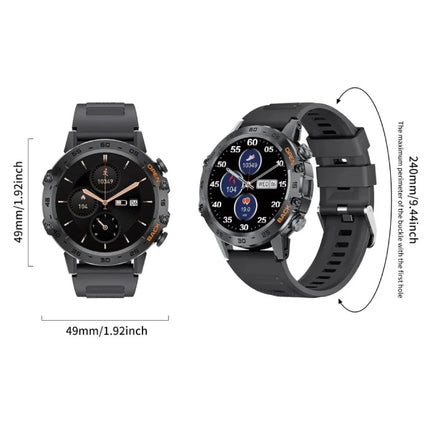 Smartwatch - Gezondheid Monitor Sport Tracker Horloge iOS Android - Silicoon Bandje - Oranje