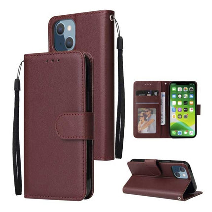 iPhone 5S Flip Case Portefeuille PU Leer - Wallet Cover Hoesje Wijn Rood