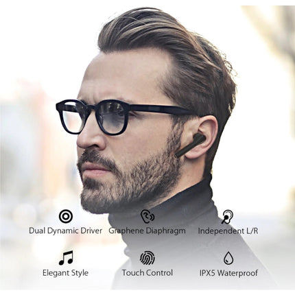 BW-FYE8 Draadloze Oordopjes - TWS Oortjes True Touch Control Oortjes Oordopjes Bluetooth 5.0 Wireless Buds Earphones Oortelefoon Zwart
