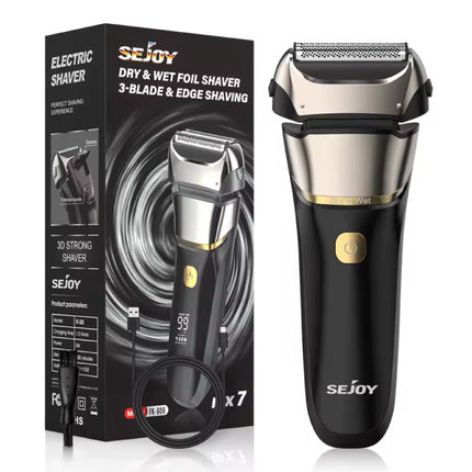 Scheerapparaat met LED Display - Elektrsiche Tondeuse Baard Trimmer Draadloos Scheermachine - Zilver