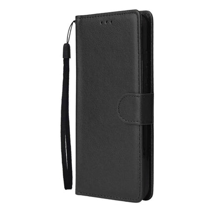 Xiaomi Redmi Note 8 Pro Leren Flip Case Portefeuille - PU Leer Wallet Cover Cas Hoesje Zwart