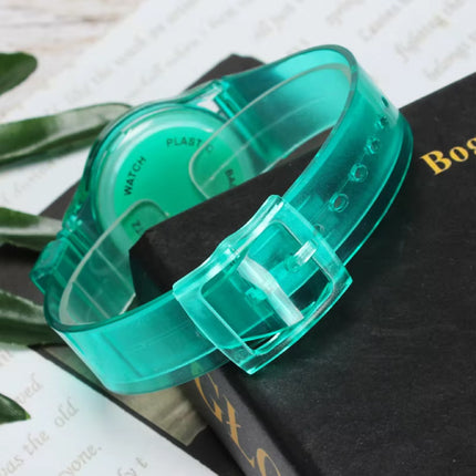 Jelly Horloge voor Dames - Kwarts Uurwerk Silicoon Bandje - Lichtblauw