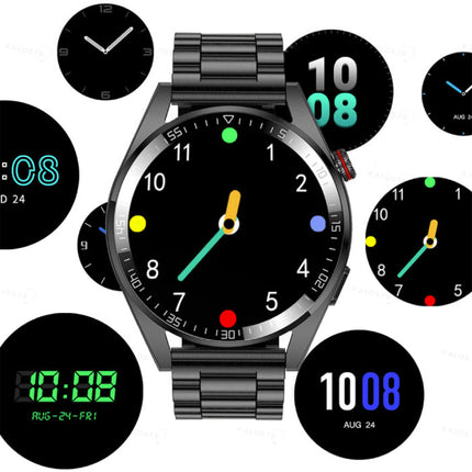 Smartwatch met Bloeddrukmeter en Zuurstofmeter - Fitness Sport Activity Tracker Horloge iOS Android - Siliconen Bandje Zwart