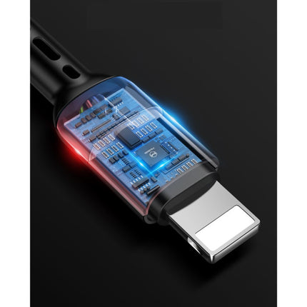 Gekrulde Lightning USB Oplaadkabel voor iPhone - Spiraal Nylon Datakabel 1.8 Meter Oplader Kabel Zwart