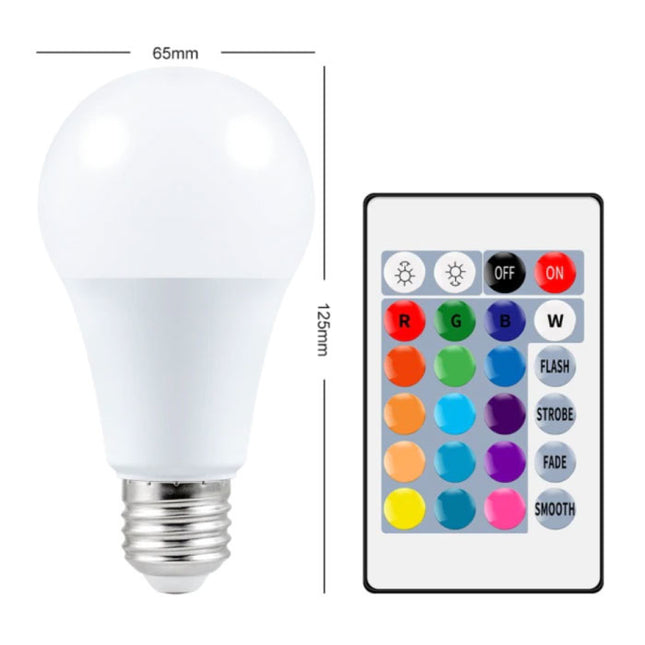 LED Lamp 15W - RGB Verlichting met IR Afstandsbediening E27 220V Kleuraanpassing