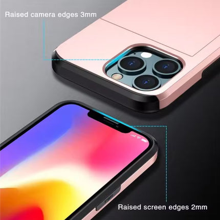Kaarthouder Hoesje voor iPhone 16 Pro Max - Wallet Card Slot Cover Case - Groen