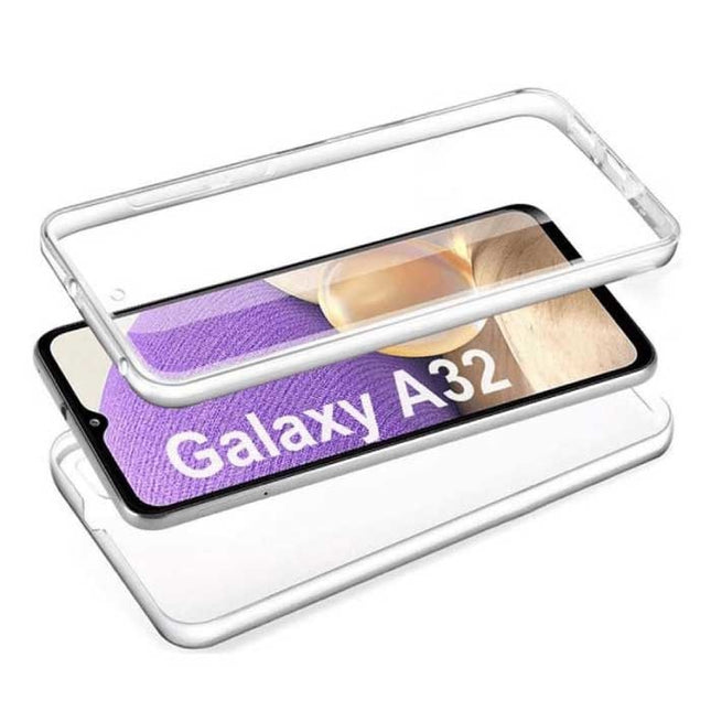 Samsung Galaxy A32 4G Full Body 360° Hoesje - Volledige Bescherming Transparant TPU Silicone Case + PET Screenprotector