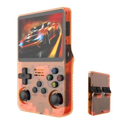 R36S Retro Video Game Console - 64GB Opslagruimte - 3,5 Inch IPS Display - Mini Draagbare Gamepad - Linux Systeem - Oranje