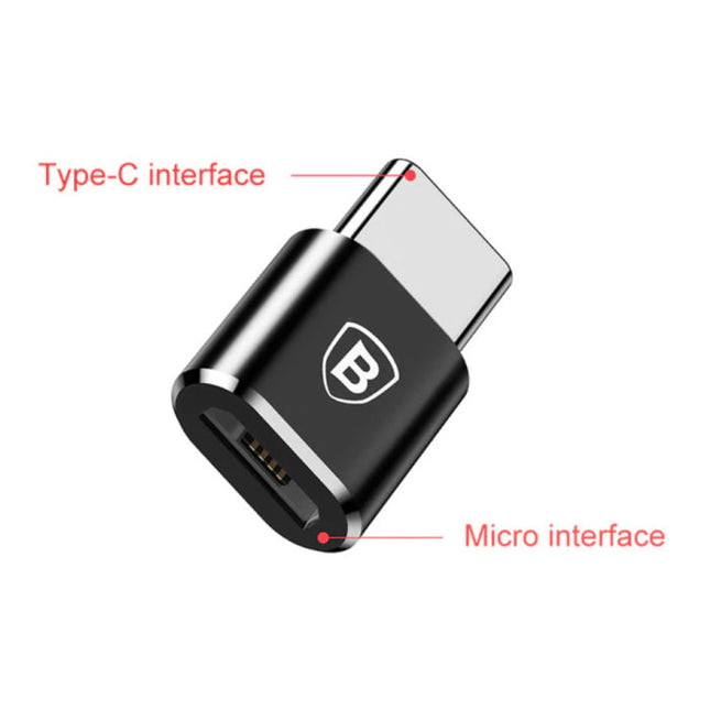 Type C naar Micro-USB Adapter Converter - Micro-USB Vrouwelijk / USB-C Mannelijk - 2.4A Snelladen en Data Overdracht