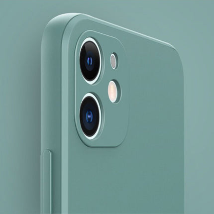 iPhone 6 Square Silicone Hoesje - Zachte Matte Case Liquid Cover Zwart